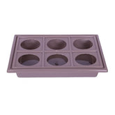 Kuber Industries Glass Tray | Plastic Glass Holder | Tray with Cutout Handles | Glass Serving Tray | Glass Holder Tray for Seving | Kitchen Serving Tray | Brown